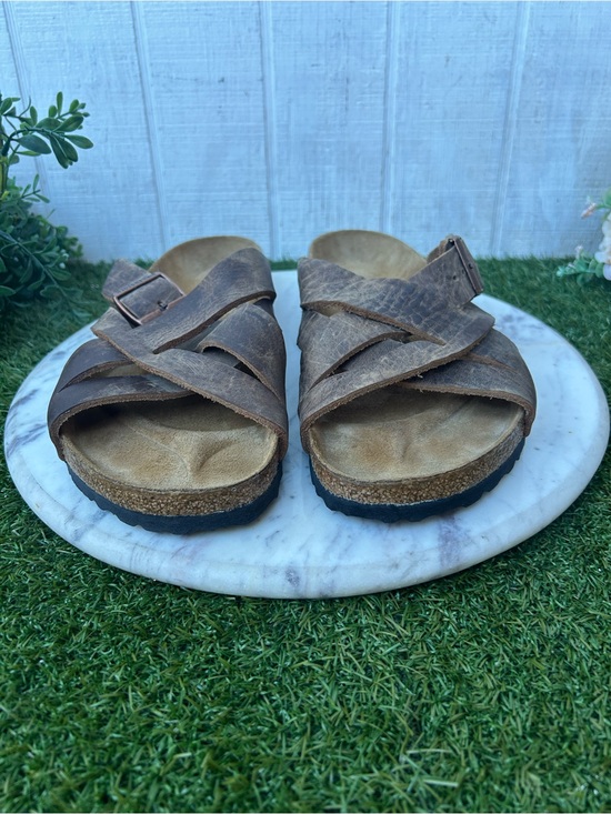BIRKENSTOCK
MEN LUGANO SLIDES - CAMBERRA
OLD TOBACCO 44 US 11-11.5 gently used main image 7